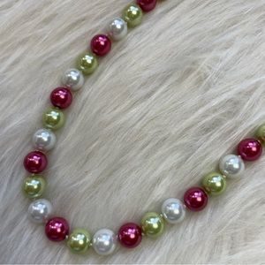 Vintage Glass pearl knotted necklace